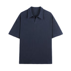 Fashion Simple Polo Shirt Loose Comfortable Men's T-shirt-HighTouch