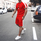 New Men's Short Sleeve Shorts Athletic Suit-HighTouch