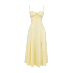 Seaside Vacation Sling Back Cross Tied Slim Fit Overknee Dress-HighTouch