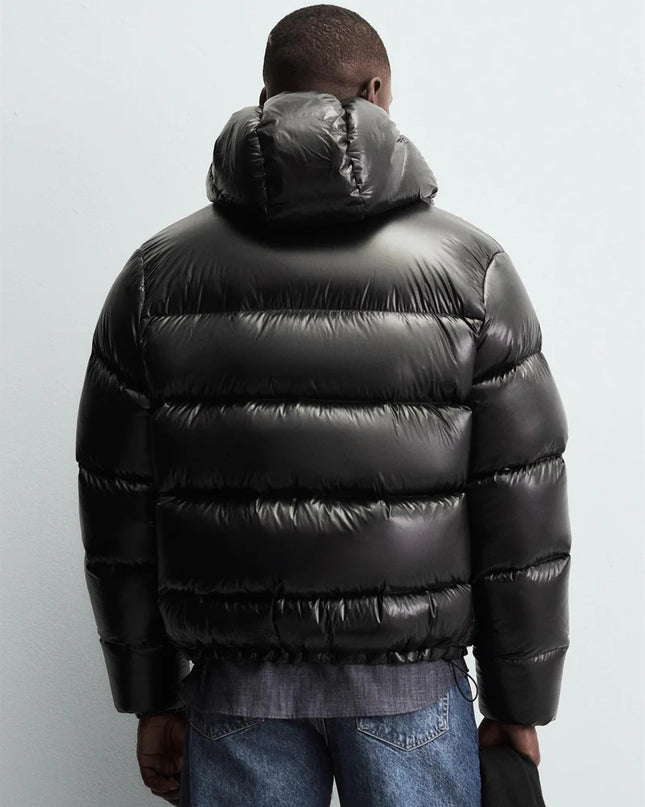 Men’s Black Hooded Cotton Jacket