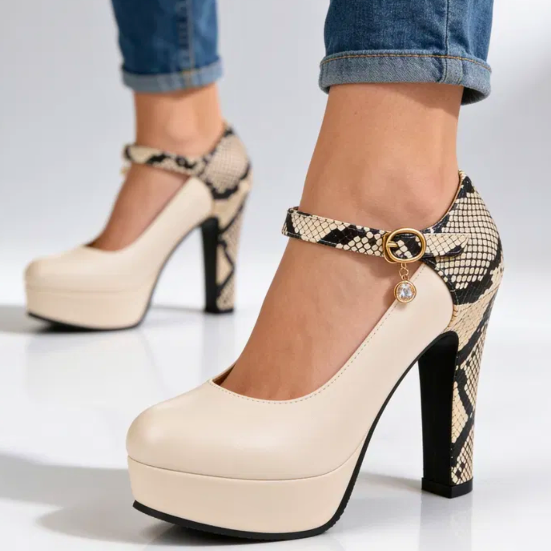 Women's Elle Python Pump – Cushioned Platform Heels