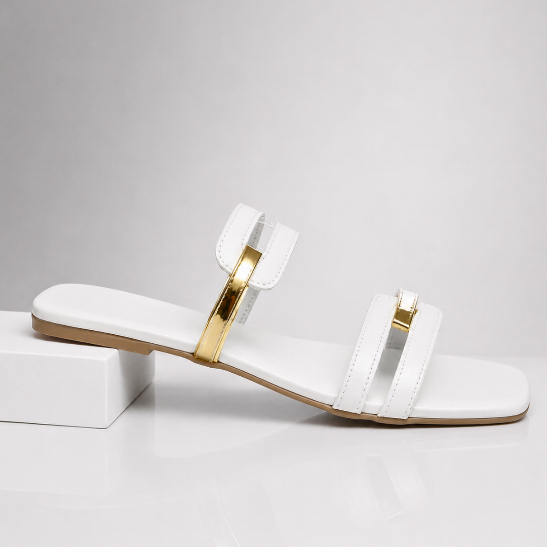 Women's Orthopedic Slide Sandals – Cushioned Leather Straps