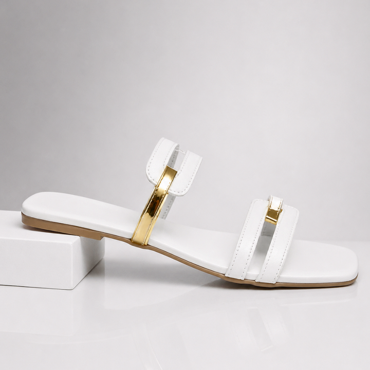 Women's Orthopedic Slide Sandals – Cushioned Leather Straps