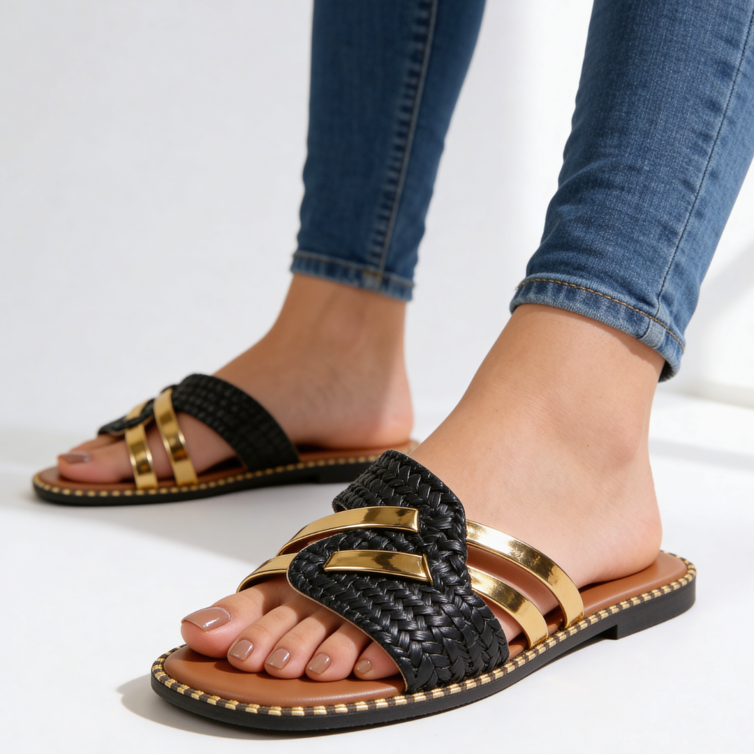 Women's Goldline Slide Sandals Slip On Casual Shoes