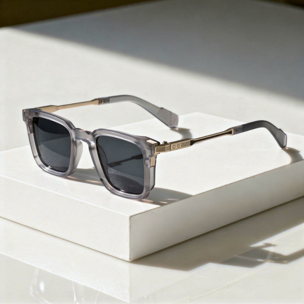 Men's Square Sunglasses with UV400 Protection