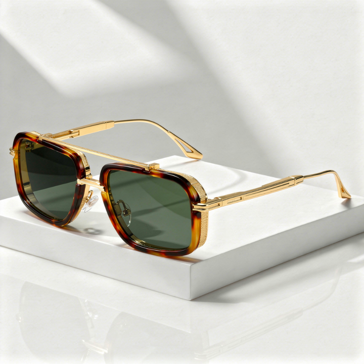 Men's Square Sunglasses with UV400 Protection