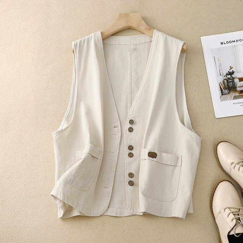 Margo| Relaxed Button Vest