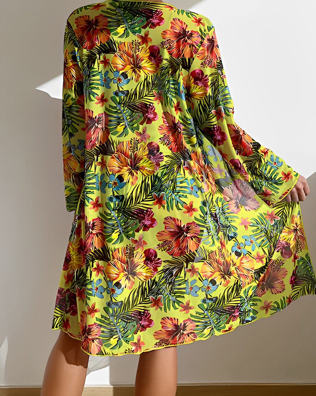 Juanita| Tropical Print Bikini Set with Cover-Up