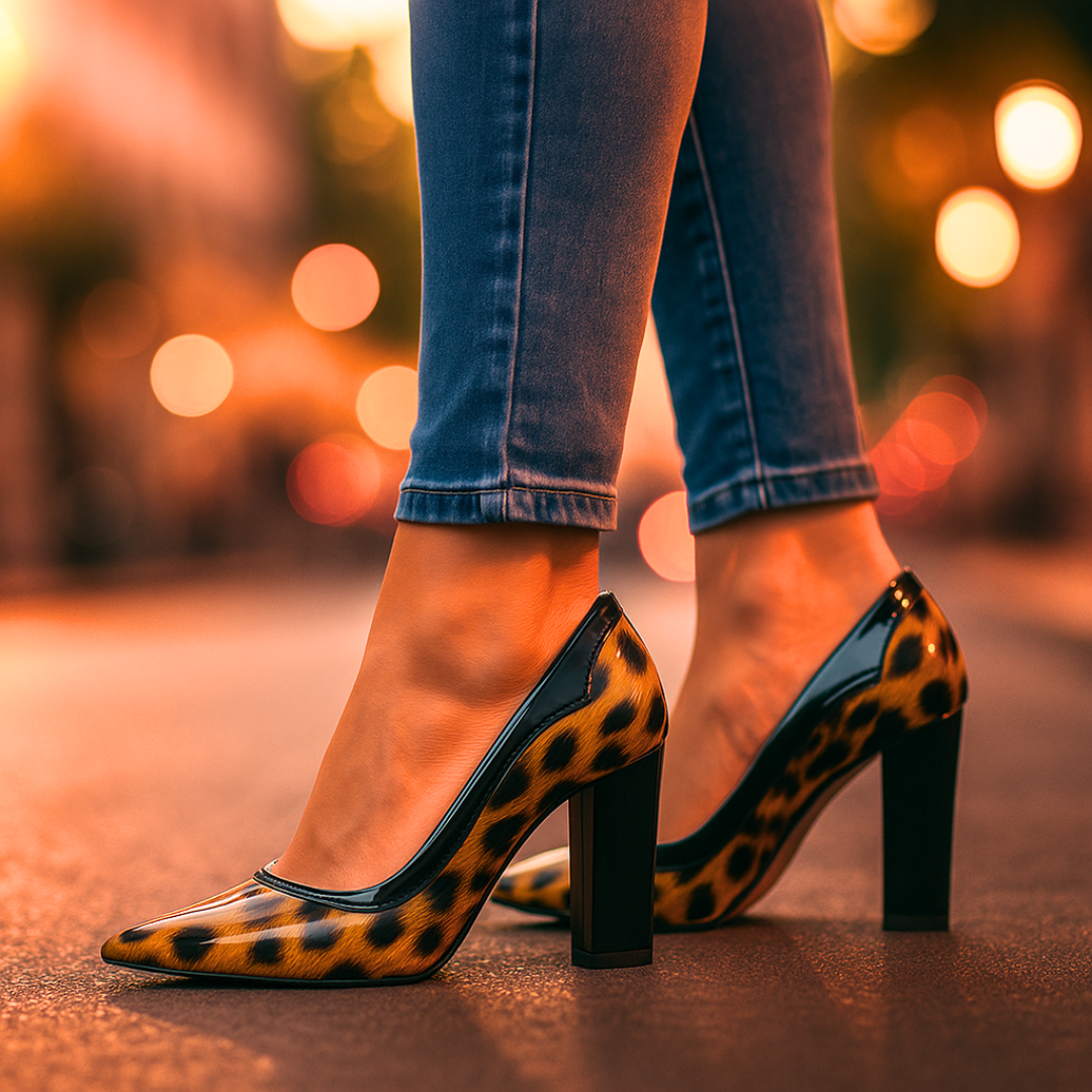 Women's Strappy Heels – Elegant Low Kitten Heel