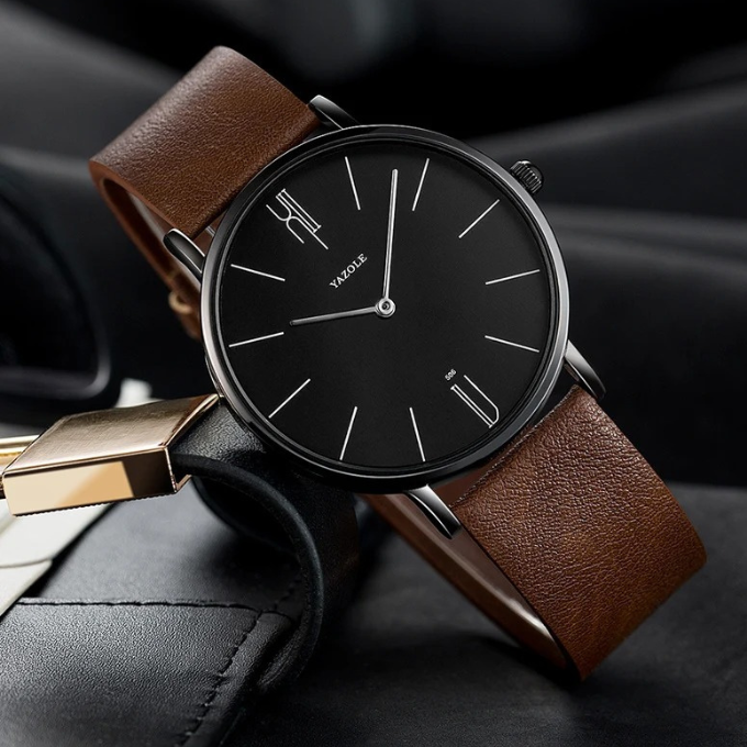 Men's Slim Cowhide Leather Watch – Sterling