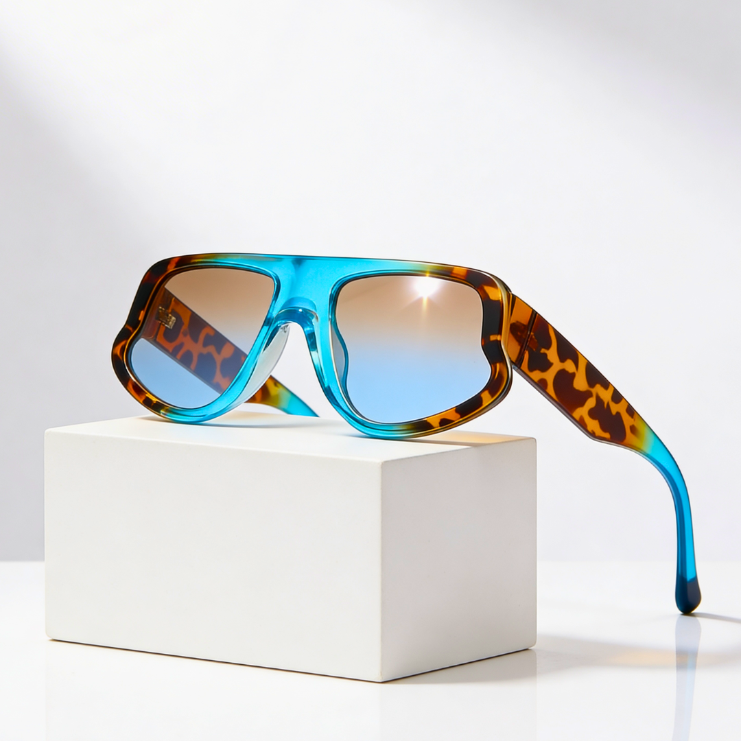 Women's Oversized UV400 Sunglasses – Gradient Acetate