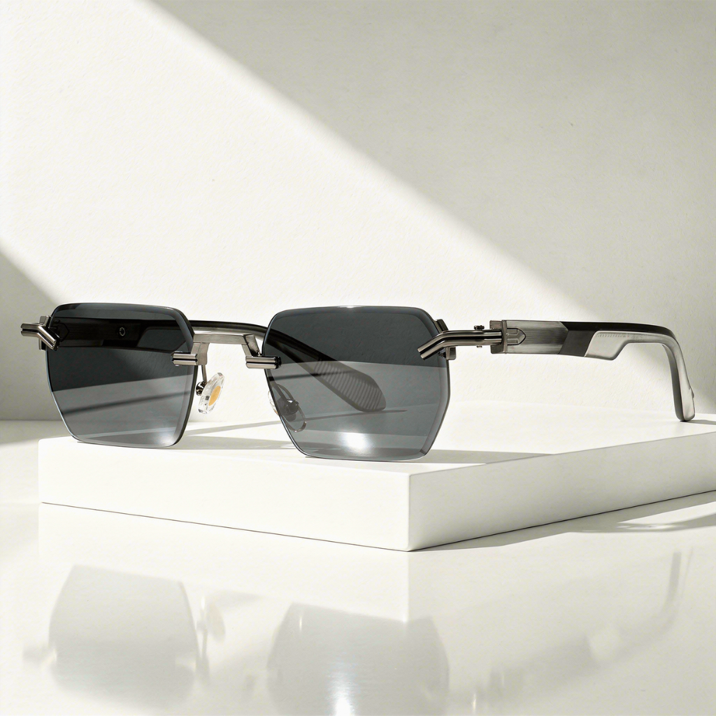 Men`s Frameless Sunglasses with UV400 Protection