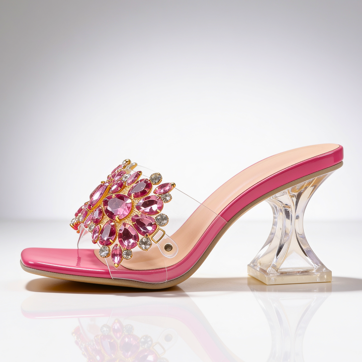 Women's Jewel Heels – Elegant Pointed Toe Pumps