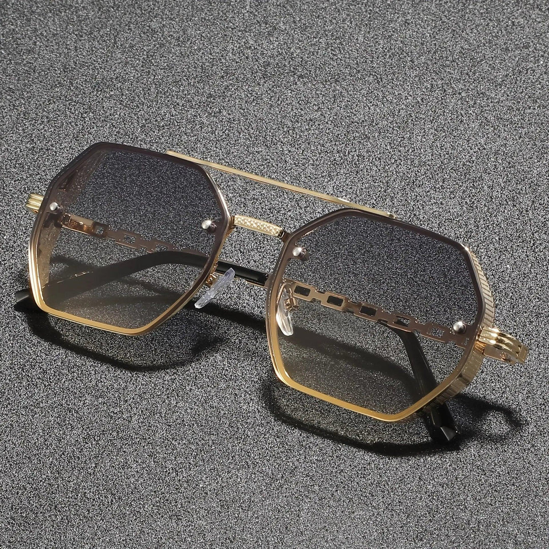 Men's Octagonal Sunglasses – UV400 Protection