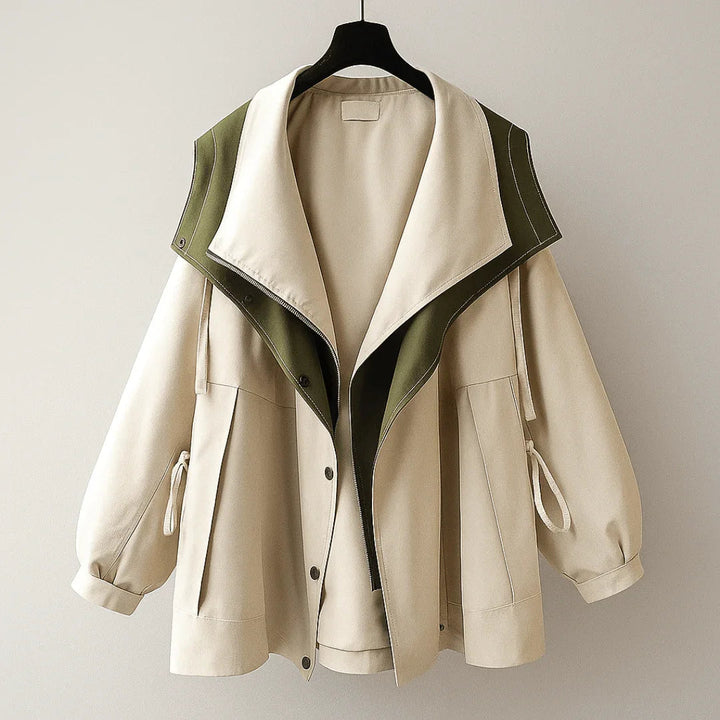 Women’s Drape Windbreaker Jacket for Everyday Wear