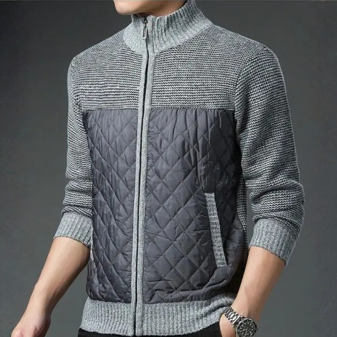 Men's MetroLayer Zip Jacket – Warm Quilted Outerwear