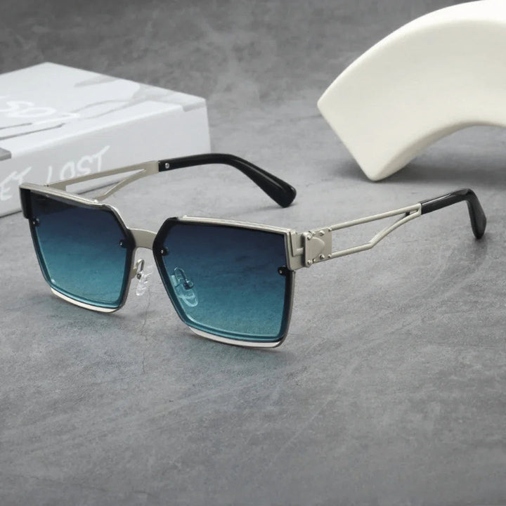 Men's Oversized UV400 Square Sunglasses – Gradient
