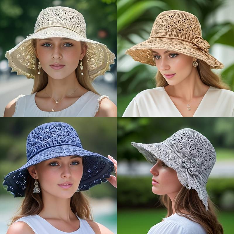 Brianna | Elegant wide-brimmed folding sun hat-HighTouch