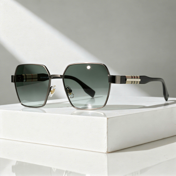 Men's Square Sunglasses with UV400 Protection