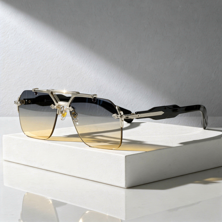 Men's Rimless Square Sunglasses with UV400