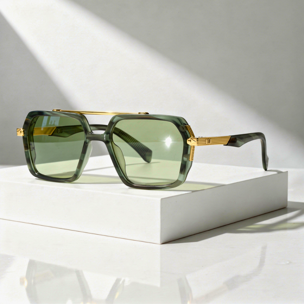 Men's Square Aviator Sunglasses with UV400