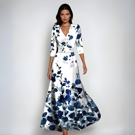Emily | Luxury Floral Wrap Maxi Dress