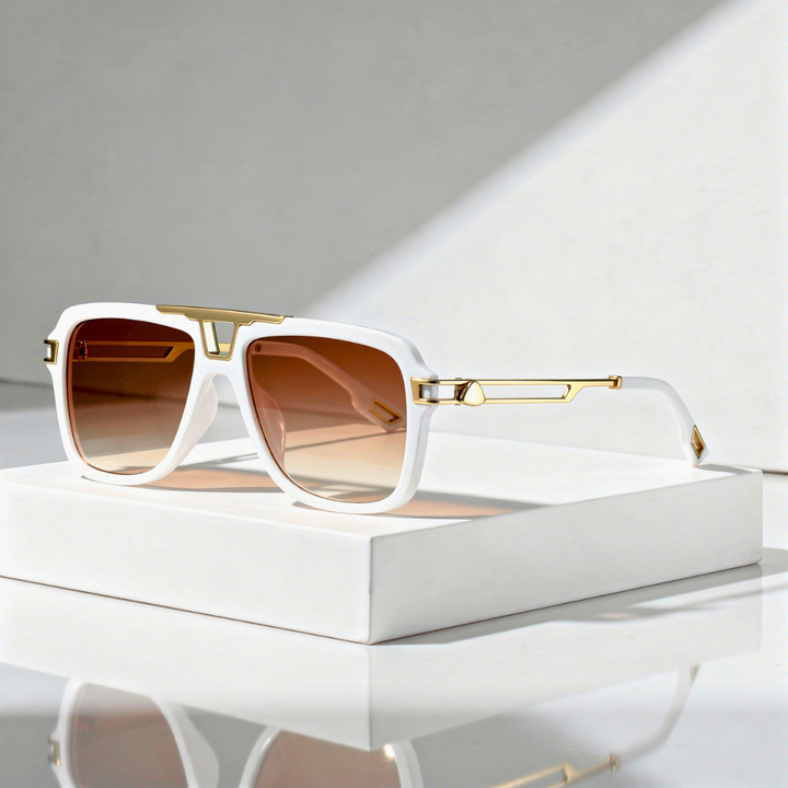 Men's Square Sunglasses with UV400 Protection
