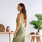 Women's Matcha A-Line Sling Dress-HighTouch