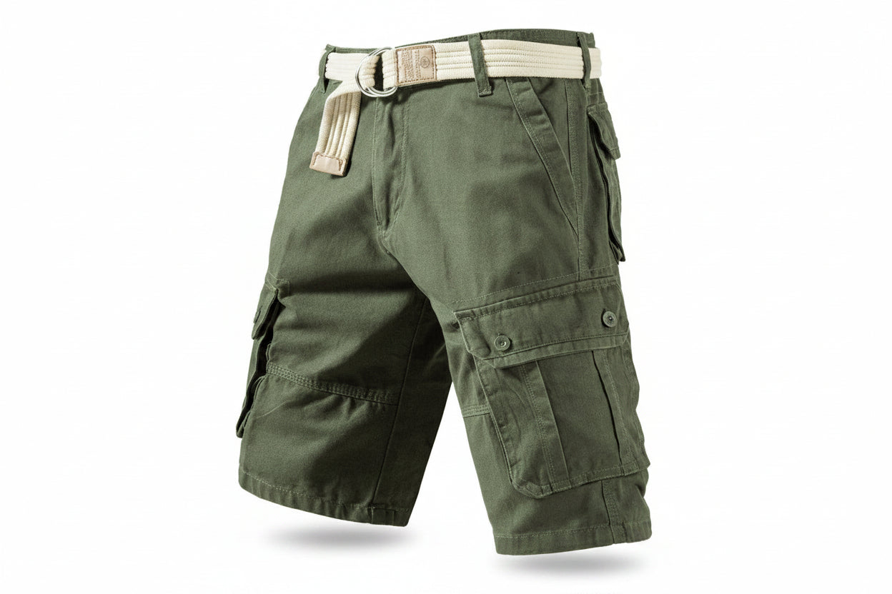 Summer Cargo Shorts With Pockets Fashion Solid Short Pants-HighTouch