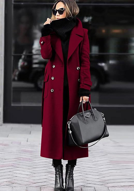 Women’s Thick Wool Extended Coat – Long Warm Winter Overcoat