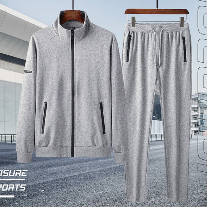 Men’s Cotton Stretch Tracksuit Set – Casual Sportswear Outfit-HighTouch