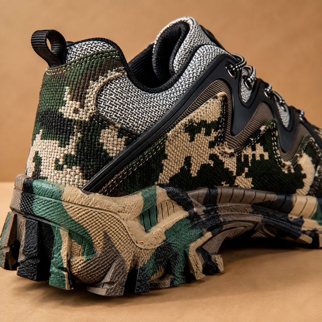 Men's Outdoor Trail Running Shoes Camo Grip Sneakers