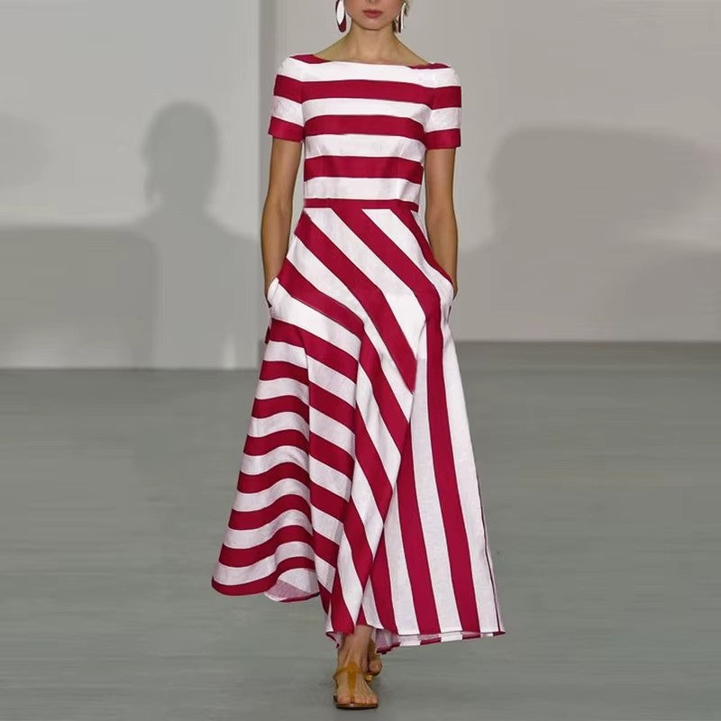 Chic Striped Dress for Any Occasion-HighTouch