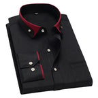 Men’s Stretch Long Sleeve Shirt Casual Non-Iron Slim Fit Dress Shirt-HighTouch