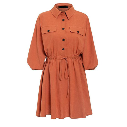 Cotton & Linen Dress – Breathable Natural Fiber Essential-HighTouch