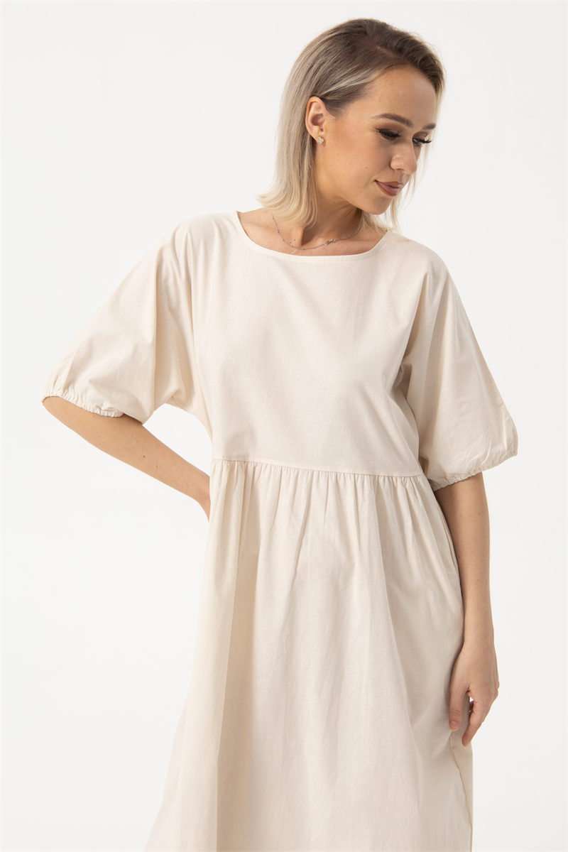 Loose Mori Doll Sleeve Cotton Linen Skirt-HighTouch