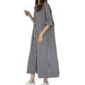 Plaid Mid-Waist Long Dress – Temperament Commute OL Style-HighTouch