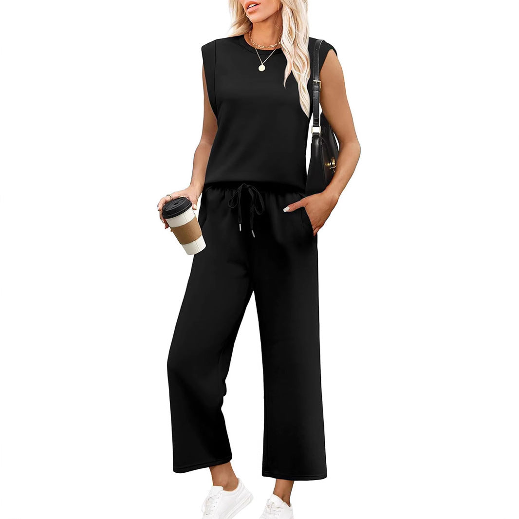 Women’s Sleeveless Vest & Trousers Set-HighTouch