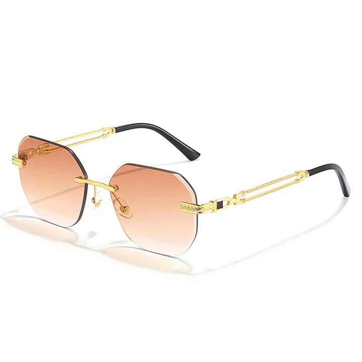 Chainlink Rimless Sunglasses Lightweight UV Style