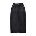 Women’s Front Slit Denim Maxi Skirt – Street Hipster Long Denim Skirt