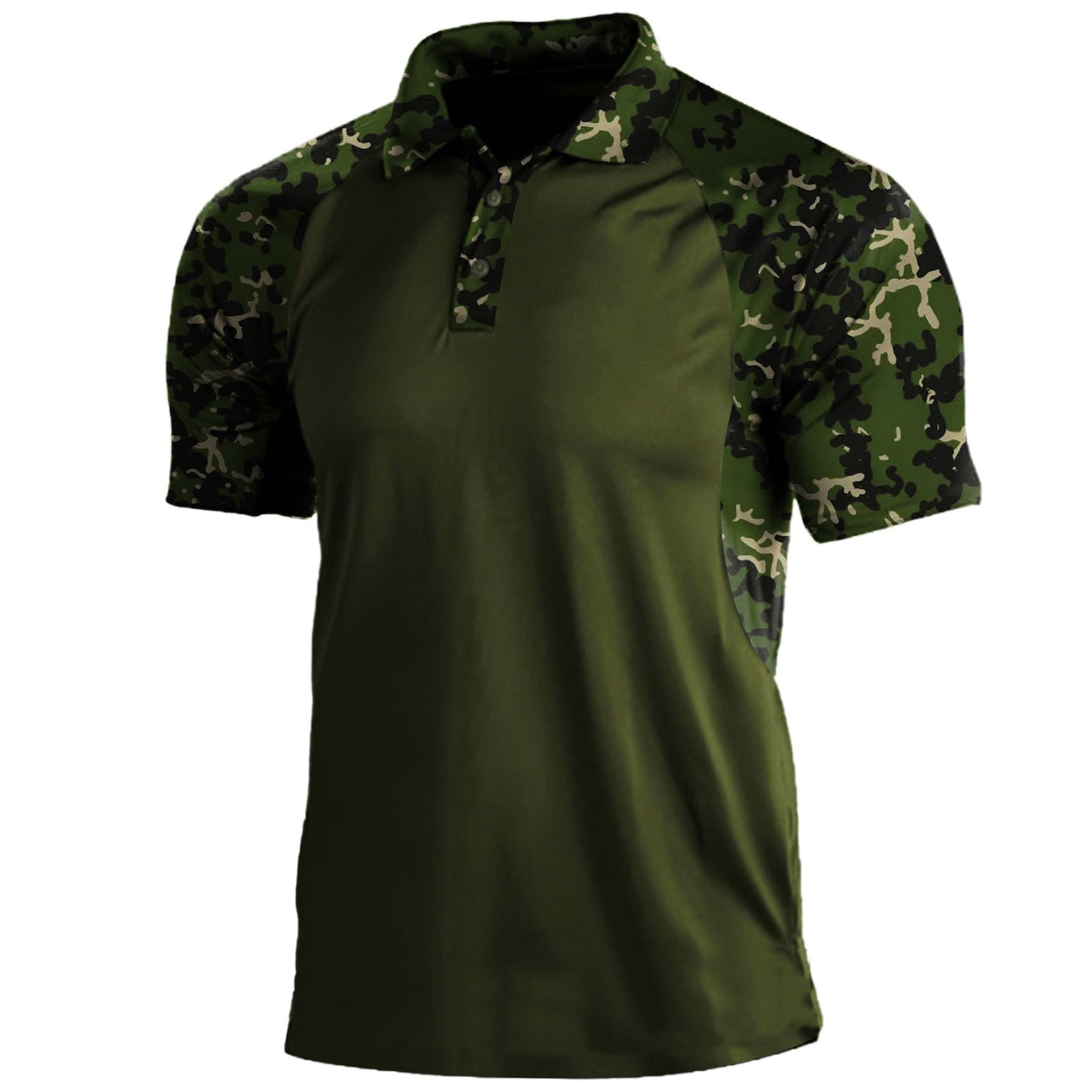 Polo Shirt Lapel Zipper Short-sleeved T-shirt Men-HighTouch