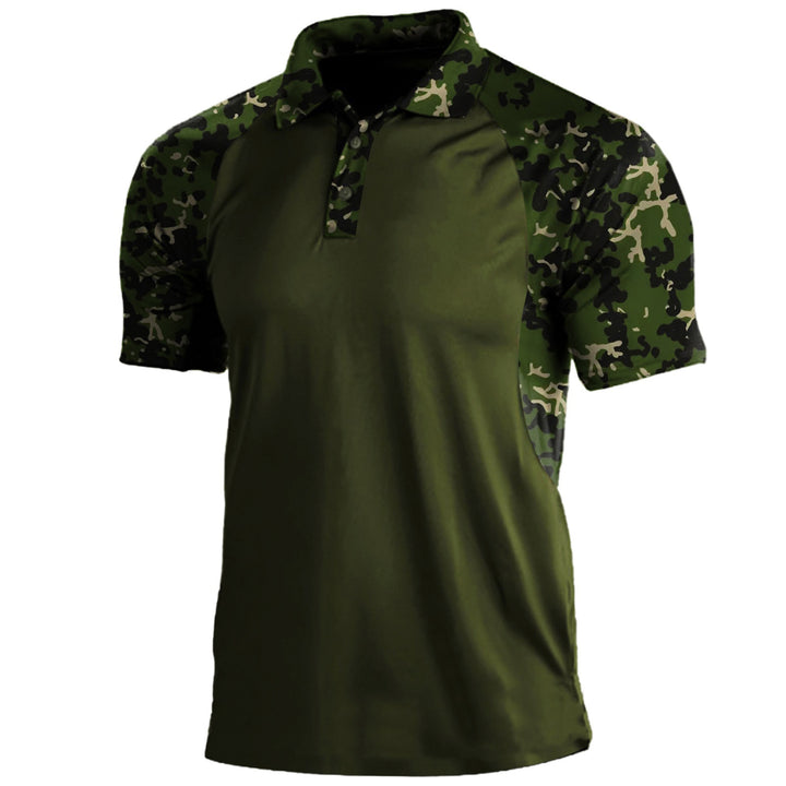 Polo Shirt Lapel Zipper Short-sleeved T-shirt Men-HighTouch