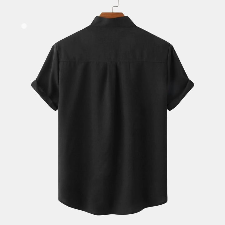Men's Cotton-Linen Short Sleeve Shirt
