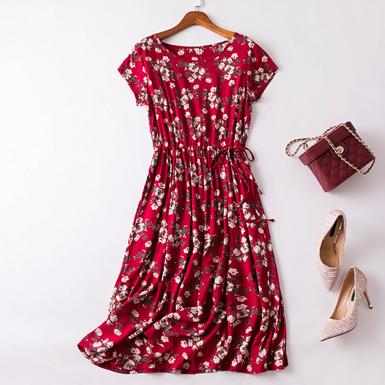 Cotton silk dress-HighTouch