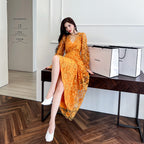 Gently Breezy Mesh Lace Embroidered Maxi Dress-HighTouch