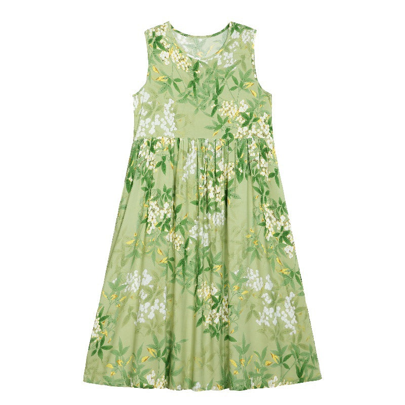Women's Printed Viscose Dress – Plus Size Extended Fit Collection-HighTouch