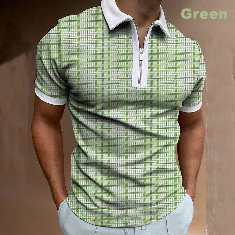 Men's Stand-Up Collar Raglan Sleeve T-Shirt-HighTouch