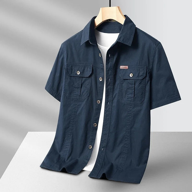 Men's Cotton Short Sleeve Utility Shirt