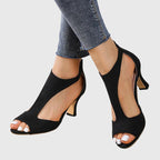 Delfina Leather Orthopedic Heels Lux