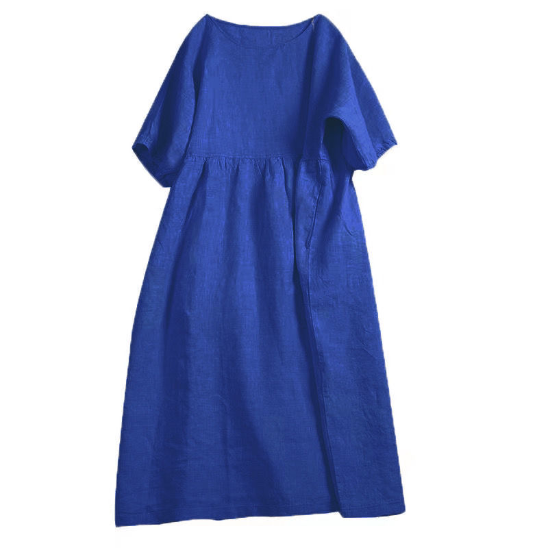 Loose Mori Doll Sleeve Cotton Linen Skirt-HighTouch